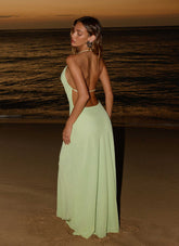 Morning Crush Cowl Maxi Dress - Lime